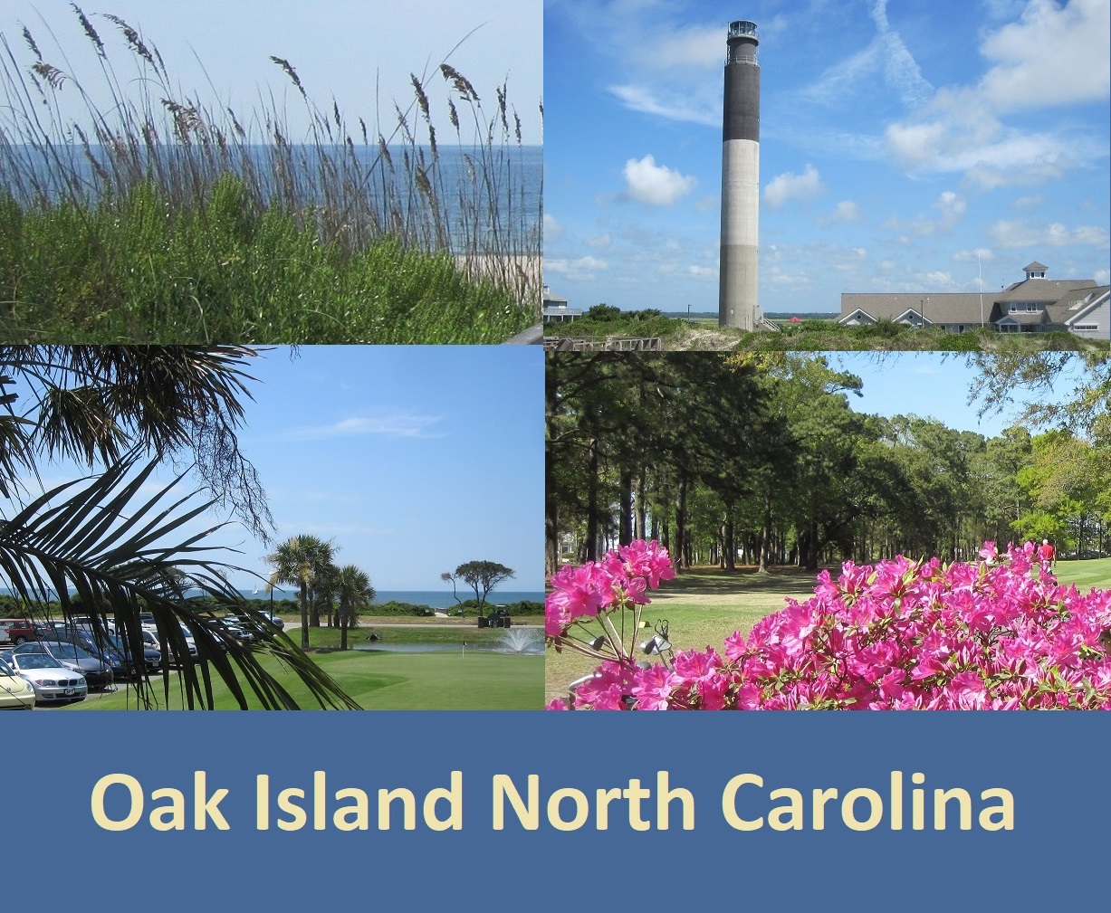 golf course beach lighthouse Oak Island Caswell Beach NC